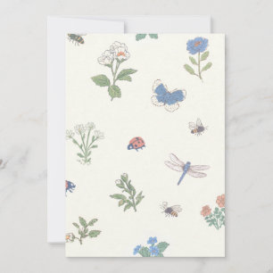 Invitation Motif Prairie Fleur Sauvage Jardin Botanique Flora
