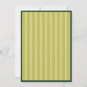 Invitation Motif rayé chartreuse élégant Formel (Dos)