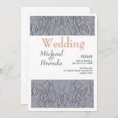 Invitation Motif Rose en pierre (Devant / Derrière)