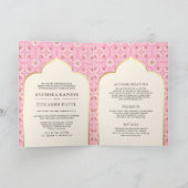 Invitation Motif rose ivoire en un seul Mariage indien (Intérieur)