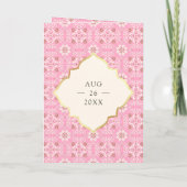 Invitation Motif rose ivoire en un seul Mariage indien (Dos)