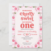 Invitation Motif Rouge Quelqu'un Cherry Sweet Anniversaire (Devant)