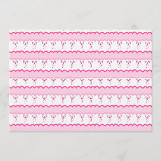 Invitation Motif sans couture à ruban rose pastel – esthétiqu