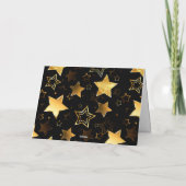 Invitation Motif sans couture avec des étoiles dorées (Dos)