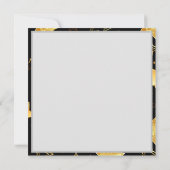 Invitation Motif sans couture avec des étoiles dorées (Dos)