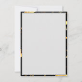 Invitation Motif sans couture avec des étoiles dorées (Dos)