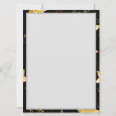 Invitation Motif sans couture avec des étoiles dorées (Dos)