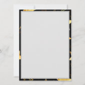 Invitation Motif sans couture avec étoiles d'or (Dos)