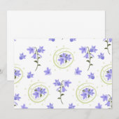 Invitation Motif sans couture Bellflower (Devant / Derrière)