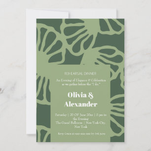 Invitation Motif sans couture de corail floral abstrait vert