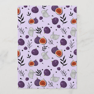 Invitation Motif sans couture de figues et de feuilles à l'aq