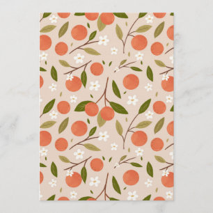 Invitation Motif sans couture de fleur d'orange dessinée à la