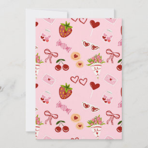 Invitation Motif sans couture de la Saint-Valentin mignon – C