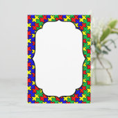Invitation Motif sans couture de puzzle (Debout devant)