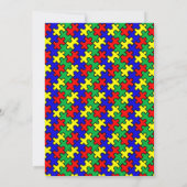 Invitation Motif sans couture de puzzle (Dos)