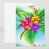 Invitation Motif sans couture Hawaïen Tropical (Devant / Derrière)