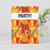 Invitation Motif saxophone (Debout devant)