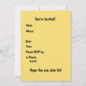 Invitation Motif saxophone (Dos)