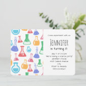 Invitation Motif scientifique divertissant Beakers and Flaque (Debout devant)