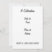 Invitation Motif Shamrock vert (Dos)