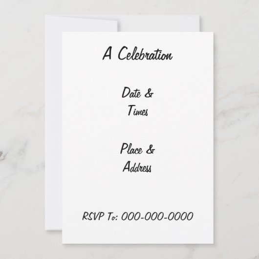 Invitation Motif Shamrock vert (Dos)