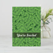 Invitation Motif shamrock vert (Debout devant)