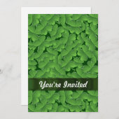 Invitation Motif shamrock vert (Devant / Derrière)