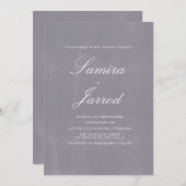 Invitation Motif simple en pierre grise en béton rustique Mar (Devant / Derrière)