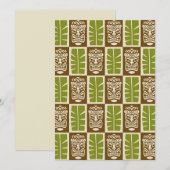 Invitation Motif Tiki (Devant / Derrière)