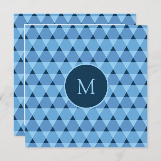 Invitation Motif triangles (Devant / Derrière)