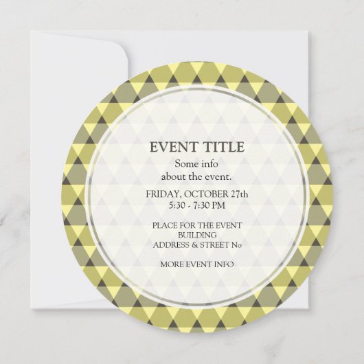 Invitation Motif triangles (Dos)