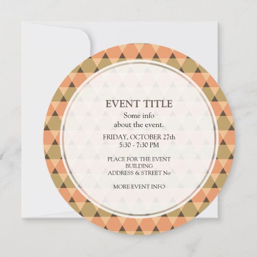 Invitation Motif triangles (Dos)