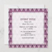 Invitation Motif triangles (Dos)