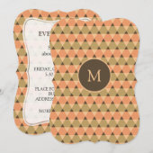 Invitation Motif triangles (Devant / Derrière)