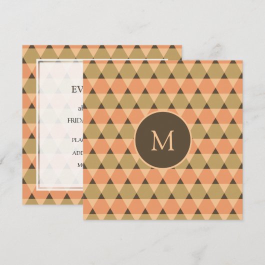 Invitation Motif triangles (Devant / Derrière)