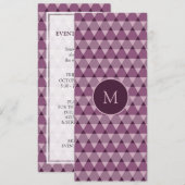 Invitation Motif triangles (Devant / Derrière)