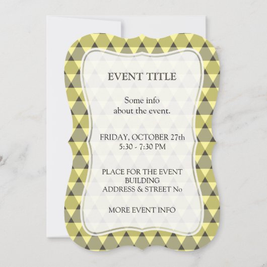 Invitation Motif triangles (Dos)