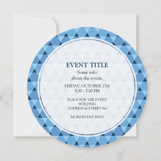 Invitation Motif triangles (Dos)