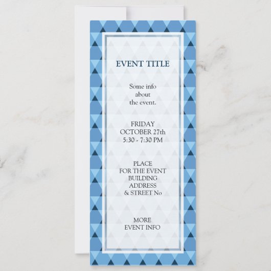 Invitation Motif Triangles (Dos)