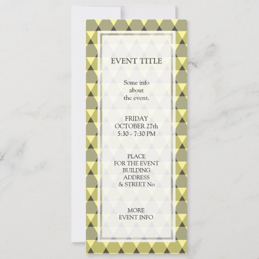 Invitation Motif triangles (Dos)