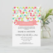 Invitation Motif triangulaire de style géométrique triangulai (Debout devant)