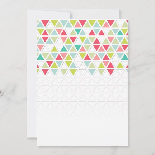 Invitation Motif triangulaire de style géométrique triangulai (Dos)