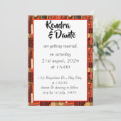 Invitation Motif tribal Afrocentrique Kente (Debout devant)