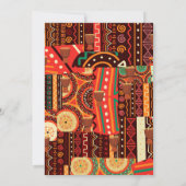 Invitation Motif tribal Afrocentrique Kente (Dos)