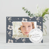 Invitation Motif tropical Marine Blue Luau (Debout devant)