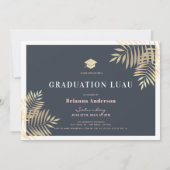Invitation Motif tropical Marine Blue Luau (Dos)