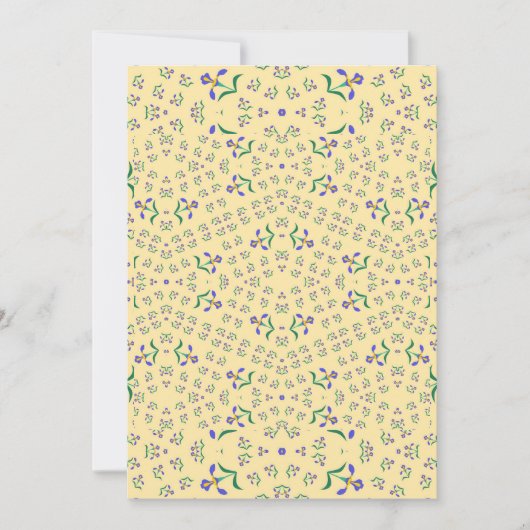 Invitation motif vectoriel sans couture de fleurs design (Devant)