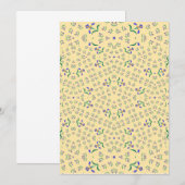 Invitation motif vectoriel sans couture de fleurs design (Devant / Derrière)