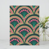 Invitation motif vert en forme de coquillage (Debout devant)