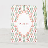 Invitation Motif vert orange tout en un Mariage sikh (Dos)